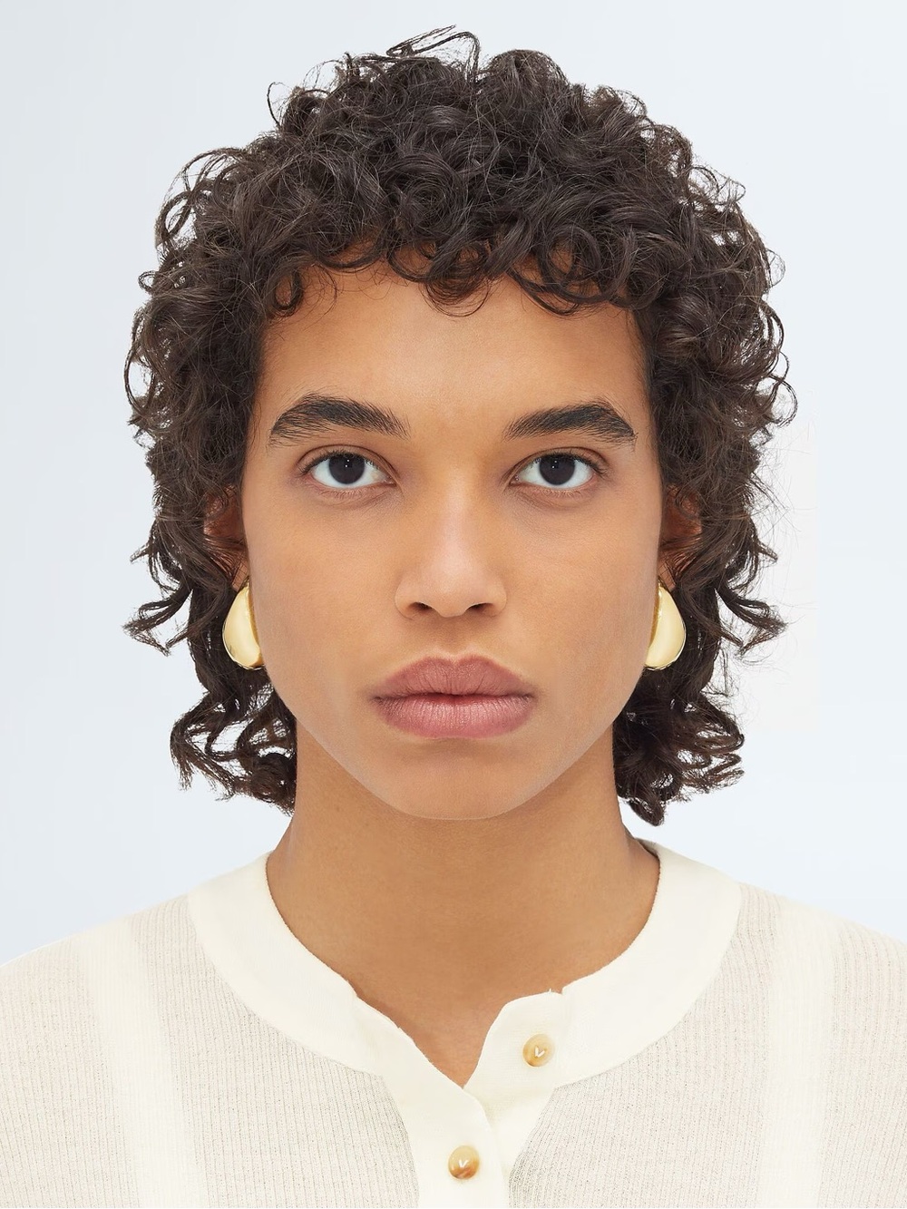 Bottega Veneta Small Drop Gold Earrings - Picture 9 of 10
